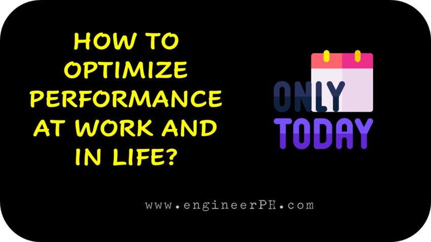 HOW TO OPTIMIZE PERFORMANCE AT WORK AND IN LIFE. ORGANIZE TOMORROW TODAY BOOK SUMMARY