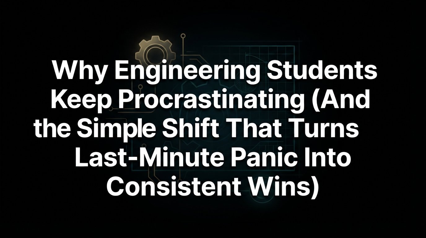 Why Engineering Students Keep Procrastinating (And the Simple Shift That Turns Last-Minute Panic Into Consistent Wins)